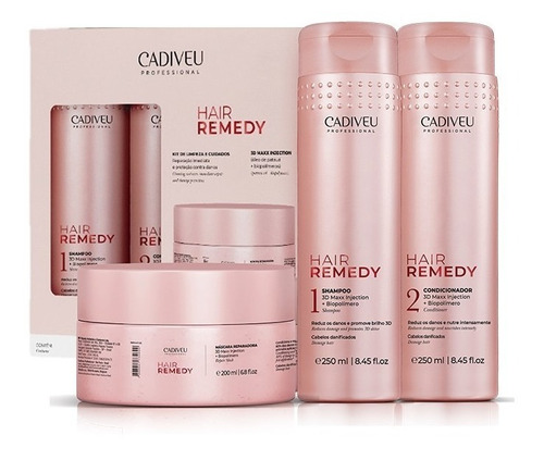 Hair Remedy Cadiveu Pack Shampoo, Acondicionador Y Mascara