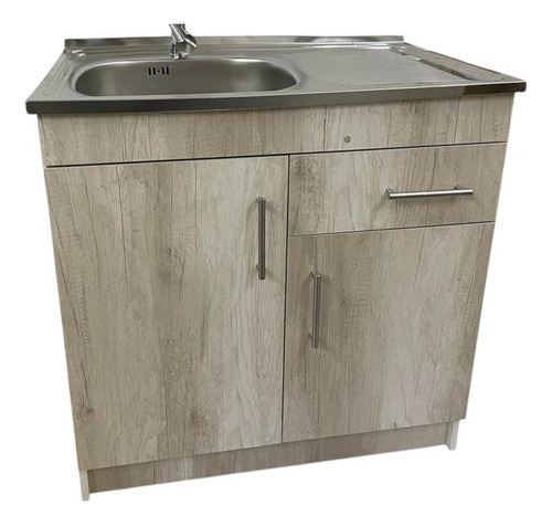 Lavaplatos Con Mueble 80x50 Mdf Sec. Derecho Crema