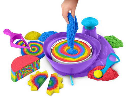 Arena Mágica Kinetic Sand Gira Y Sorpresa Spin Master Color Multicolor