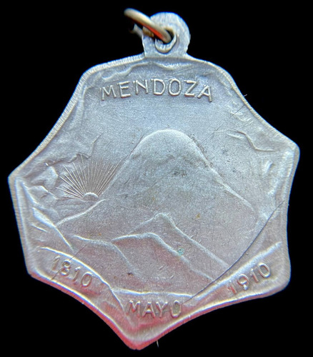 Medalla Mendoza. Revolucion Mayo, 1910, Tupungato Chimborazo