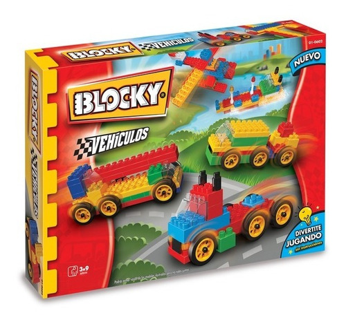 Blocky Vehiculos 3 - 140 Piezas Bloques Para Armar E.full