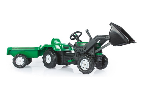 Tractor Pedales Maxi Ranch Verde Con Pala Y Carro - Kidscool