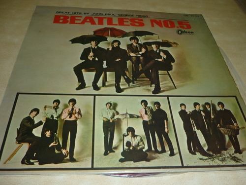 The Beatles No 5 Vinilo Japon Rojo Insert Vg Vintage