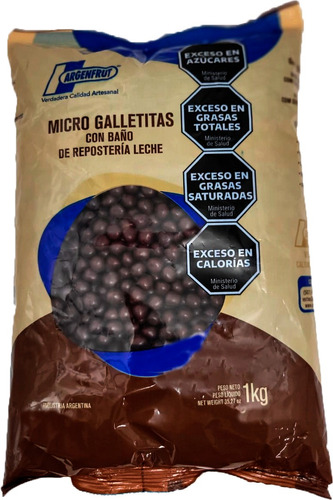 Micro Galletitas Baño En Chocolate Con Leche Argenfrut 1 Kg