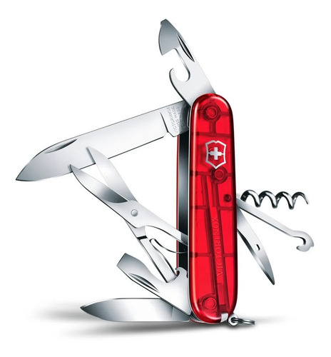 Navaja Victorinox Suiza  Rojo Transparente Modelo Climber