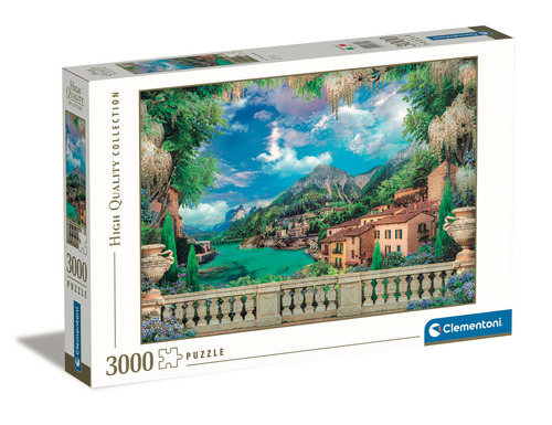  Puzzle Clementoni 3000 Pz Terraza Mediterranea Lago