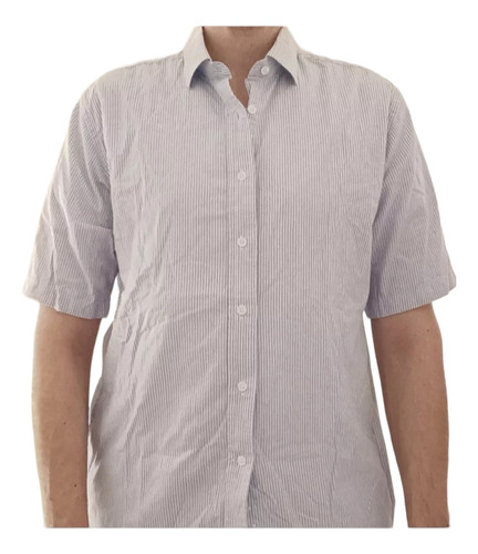 Camisa Harrington Manga Corta Talle L 100% Algodon