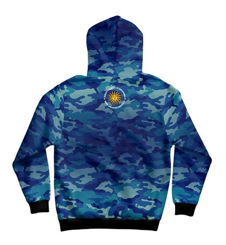 Imagen 2 de 2 de Buzo Hoodie Argentina Malvinas Mod 9 Irarte