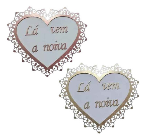 Placa Casamento Entrada Igreja Lá Vem A Noiva 2 Opções Cor