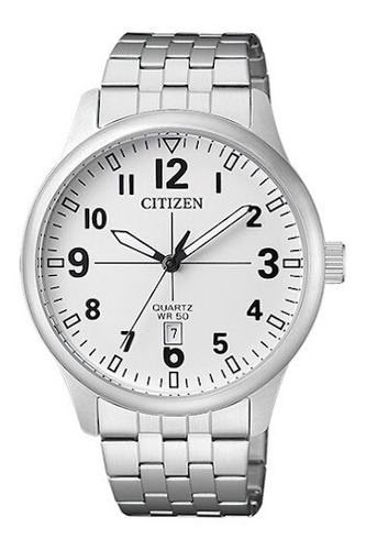 Reloj Citizen Para Caballero Bi1050-81b Quartz Plateado