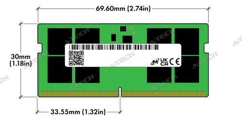 Memória Notebook 32gb Micron Ddr5 4800mhz Mtc16c2085s1sc48ba