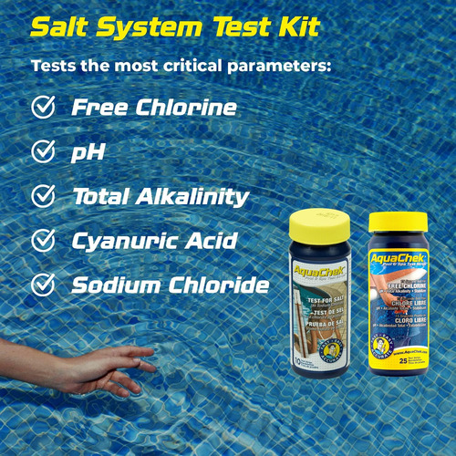 Kit De Prueba De Sistema De Sal Para Piscinas - 100 Tiras Am
