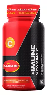 +imune Vitamina C, Zinco E Vitamina D3 Alicamp 60 Cápsulas