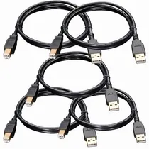 Comprar Kit 5 Cabos Usb Impressora Padrão Epson Hp Kodak 1,8 Metros