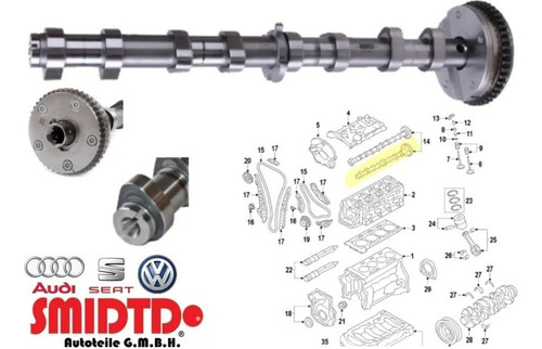 2 Arboles Levas Escape Y Admision Audi A3 S3 1.8 L-2.0 L 08-