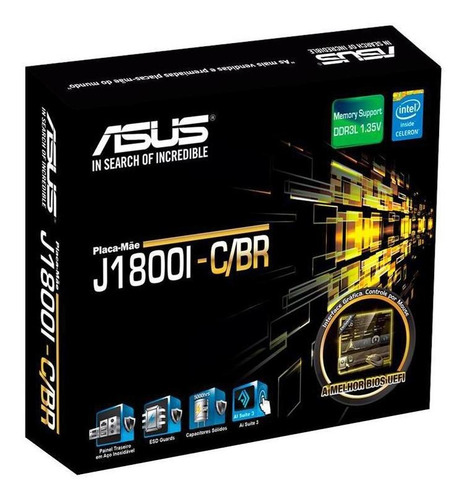 Placa Mãe Asus J1800 I - C/ Br, Ddr3l, Mini Itx Oem