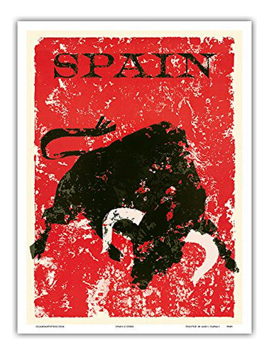España - Corrida De Toros Española - Cartel De Viaje Vintage