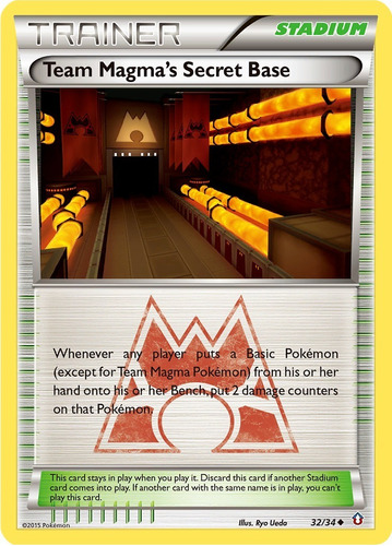 Cartas Pokemon Team Magma Secret Base 32/34 Reverse