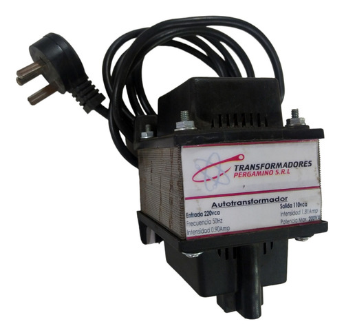 Autotransformador 220v 110v 200w 1.8a 1 Toma C/cable 1mt