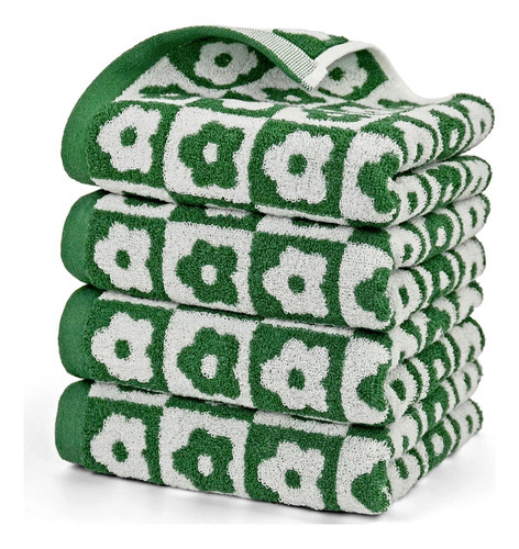 Toallas Ultra Suaves Y Altamente Absorbentes Para Baño, 4 Un Color Verde