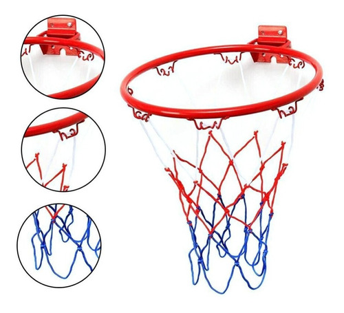 Aro Basquet Basquetbol  Maya + Inflador + Balón 39 Cm