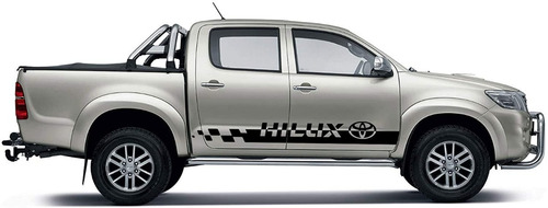 Adhesivo Lateral Camioneta Toyota Hilux Franja Ambos Lados