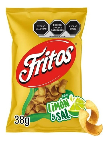 Botana Sabritas Fritos Limón Y Sal 38 G