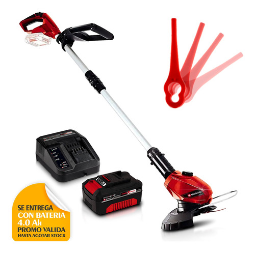 Imagen 2 de 8 de Bordeadora Inalambrica Einhell + 40 Cuchillas Bateria 3 Amp