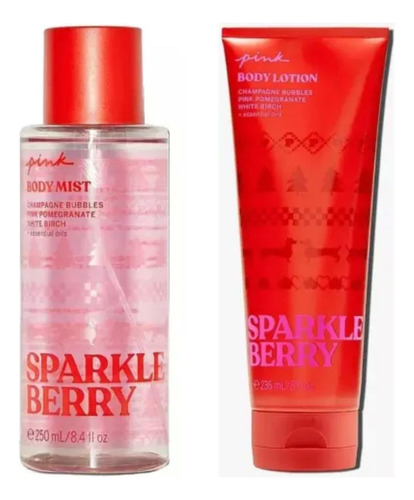 Victoria's Secret Linea Pink Sparkle Berry Combo Sparkle Berry