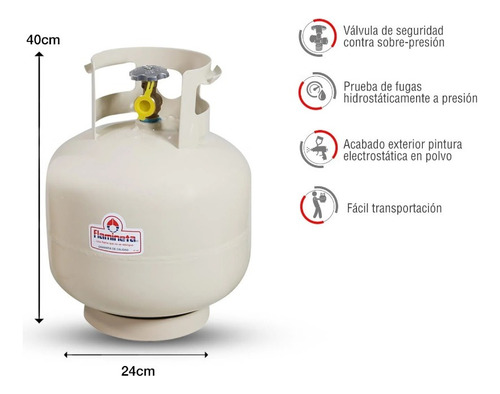 Tanque Gas A Cilindro 6 Kgs Flamineta
