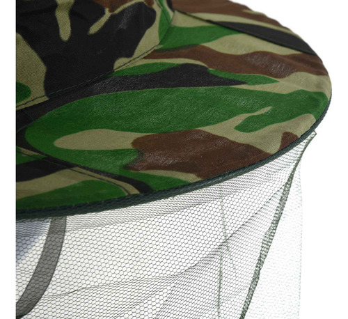 Gorro De Apicultor Con Estampado De Camuflaje, Máscara Facia
