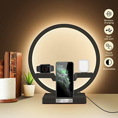 Care Table Lamp With Wireless Fast Charger Touch Control Mp