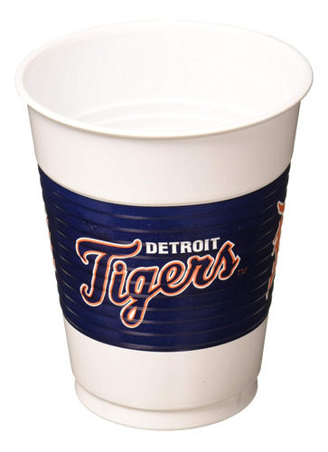 Deliciosos Vasos De Plástico Azul De Los Tigres De Detroit -
