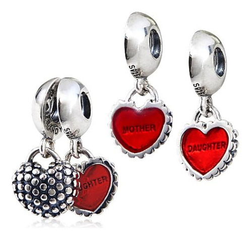 Soukiss Grandma Heart Charms Auténtico Amuleto De Amor Famil