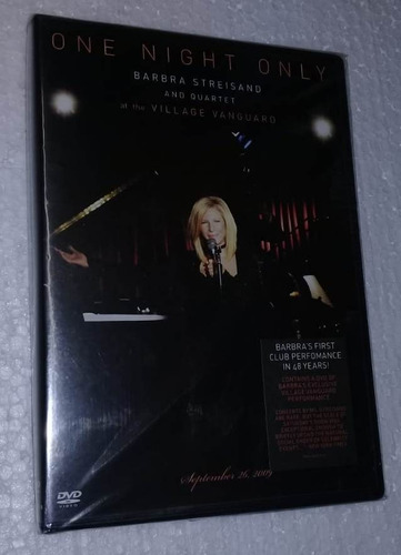 Barbra Streisand One Night Only Village Vanguard Dvd Kktus