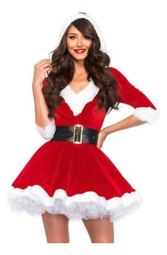 Trajes Miss Santa Claus Mujer Vestidos Navidad