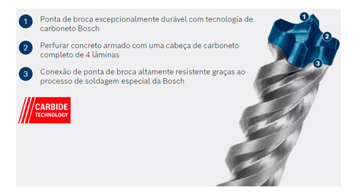 Broca De Videa Sds Max 4 Pontas Sds Max8 20mm 52cm Bosch