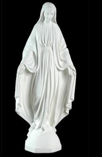 Figura Virgen Medalla Milagrosa 75 Cm Cemento Virgen María