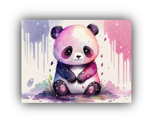 Arte De Pared Lienzo De Tela Pandas Llamativo 60x40cm