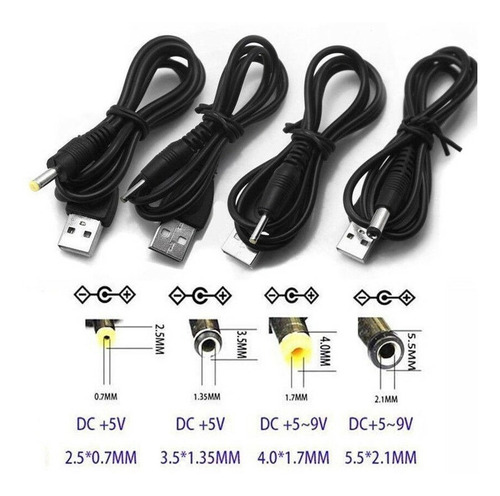 Cargador Cable Usb A 3.5mm X 1.35mm