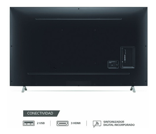 Imagen 3 de 3 de Tv LG Uhd 60 4k Smart Thinq Ai 60up7750psb (2021)