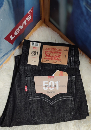 Pantalón 501 Levis 34x32 Negro Jaspeado Ml219