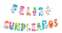 Comprar Guirnalda Feliz Cumpleaños Bebes Unicornios 5m Belina