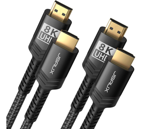 Cable Hdmi Jsaux 8k, Paquete De 2, 10 Pies, 48 Gbps, Velocid