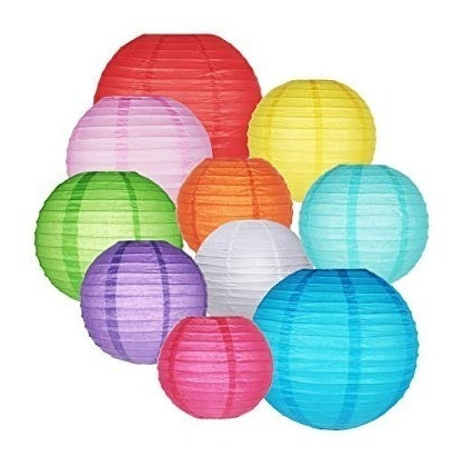 Lampara De Papel De Arroz China Blanca 20 Cm Colgante