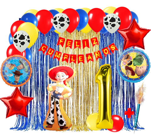Kit Globos Jessie Toy Story Decoración Cumpleaños Niña
