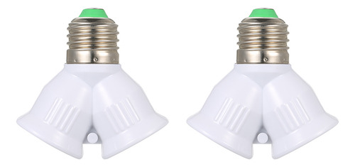 Divisor Adaptador De Base De Bombilla Led E27 Macho A Doble