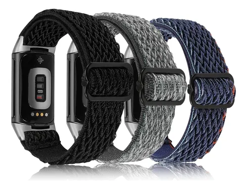 comprar Pulseras Ajustables De Nylon Para Fitbit Charge 6 Y 5, 3 Paq