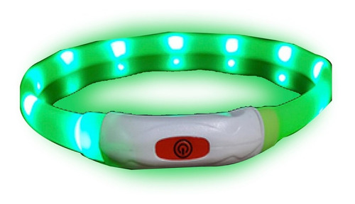 Collar Para Perro Luminoso 50 Cm Luz Led Carga Usb