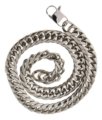 A Cadena De Eslabones Cubanos De Plata 16mm